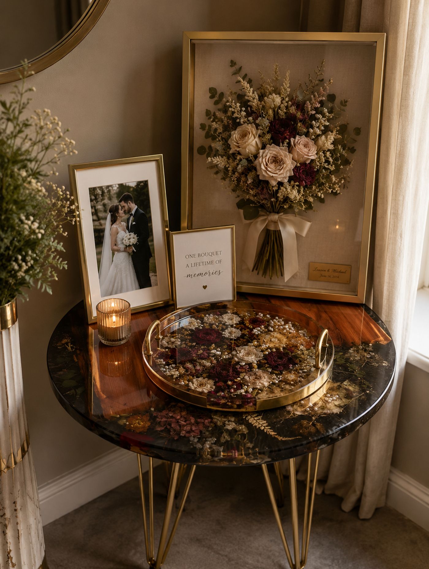 Wedding Flowers. Reimagined as table